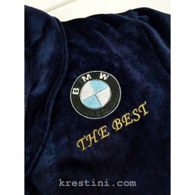 Мужской махровый халат "BMW"